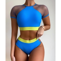 New mesh bandage swimsuit high waist sexy bikini LG76614