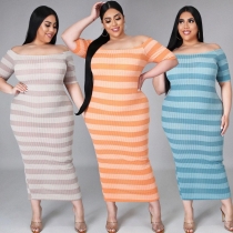 Oversized loose striped pit strip dress 5 QJ5283