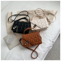 Single shoulder crossbody bag, simple chain small bag, fashionable and casual Lingge women's bag, small square bag MS7021