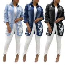 Sexy and fashionable women's denim jacket SMR9625