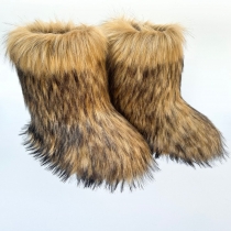 Cute Thickened Medium Cap Fur Snow Boots 684402830485