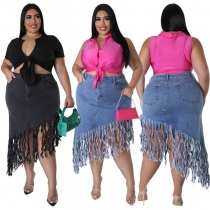 Oversized denim skirt DM218280