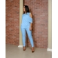 Women's Fashion Irregular Top Off Shoulder Sexy Two Piece Suit YT3306