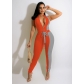 Skinny Colorblock Fashion Casual Jumpsuit FE220 