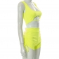 Leaky Navel Vest Casual Sports Drawstring Lace-Up Shorts Set K21ST742