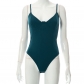 Sling Sleeveless Bodysuit High Waist Casual Shorts Suit Women K21ST761