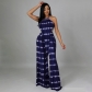 women's fashion two piece printed plus size suit OSS22198