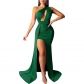 Women's Tube Top One Shoulder Dress Sexy Party Mopping Dress J54083