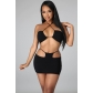 Camisole Self Lace Up Closure High Waist Skirt Suit HY5255