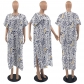 Women's Fashion Leopard Print Loose Fit Gown Dress YQ08042
