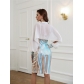 Women's Cloak Two Piece Fashion Sequin Sling Dress A3232