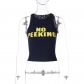 Round Neck Sleeveless Letter Print Racer-Type Cotton Slim-Fit Bottoming Tank Top T268931H