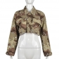 Camouflage Pocket Cardigan Outdoor Washable Long Sleeve Short Jacket 8933TD