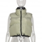 Winter style contrast color reversible zipper vest warm padded jacket 8099DN