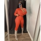Women's high elastic solid color anti pilling sweater set two pieces CN0193