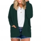 Women's sweater cardigan pocket solid color pit strip sweater women's coat JWY202192