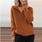 Stripe casual coat loose knit zipper cardigan long sleeve lapel sweater TS2248