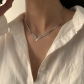 Simple V-shaped snake chain necklace C3894