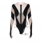 Fashionable sexy mesh perspective splicing long sleeved finger suit jumpsuit P2910446A