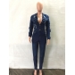 Fashion casual phoenix button long-sleeved sexy denim ripped jumpsuit A3325