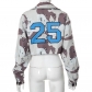 Fashion camouflage embroidered pocket long sleeve short top coat K22TP513