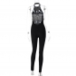 Fashion sexy backless slim solid color sleeveless jumpsuit P2C11246A