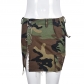Camouflage split tassel trend skirt 9190DD