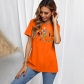 Simple Casual T-shirt Round Neck Pullover Short Sleeve Top SD23201