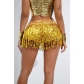 Sequin skirt tassel skirt Latin dance skirt Sequin tassel shorts bar performance clothes HY699