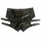 Lacquer leather stretch shorts sexy nightclub shorts HY864