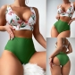 Split fashion swimsuit with high waist and belly covering, slimming and conservative bikini swimsuit SC2139