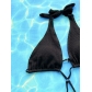 One piece swimsuit V-neck black one piece bikini A05H