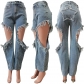 Sexy distressed washed jeans CM8678
