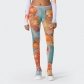 Tight printed wrap chest jumpsuit, long pants, casual set K23ST195