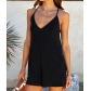 Summer New Style Sling Adjustable Pocket Casual Loose One Piece Shorts OZN0884