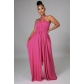 Sleeveless waist wrapped chest loose wide leg women's jumpsuit YLY9465