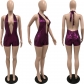 Women's Deep V Neck Strap Open Back Slim Fit Hip Lift Jumpsuit Y2601