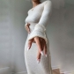 Women's Sexy Slim Fit Wrapped Hip Women's Sweater Dress DZF2128