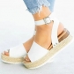 Thick sole wide strap casual buckle sandals HWJ1892