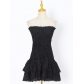 Off shoulder bra embroidered embroidered short skirt dress VDR787912