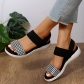 Summer Thick Sole Flat Heel Fish Mouth Elastic Large Sandals CYN-151