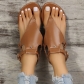 Women's outdoor flat bottom rivet buckle fashion flat bottom sandals YBJ470