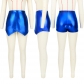 Fashionable solid color elastic gilded zipper cross over shorts and skirt pants GL6658
