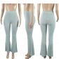 High waisted and hip lifting elastic micro flared pants (pants only) Q23S8373