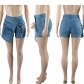 Women's Washable Personalized Street Work Trousers Zipper Multi Pocket Elastic Shorts Q23S8372