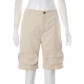 Solid color patch pocket zipper detachable leg casual workwear pants K23PT312