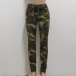 Fashion slim fitting camouflage printed distressed casual pants HSF2670
