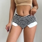 Low rise contrast striped sexy shorts YY23211