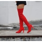 Pointed thick heeled knitted knee boots, oversized elastic wool socks, long boots LG680807468845