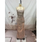 Sleeveless suspender dress slim fitting long skirt WW011